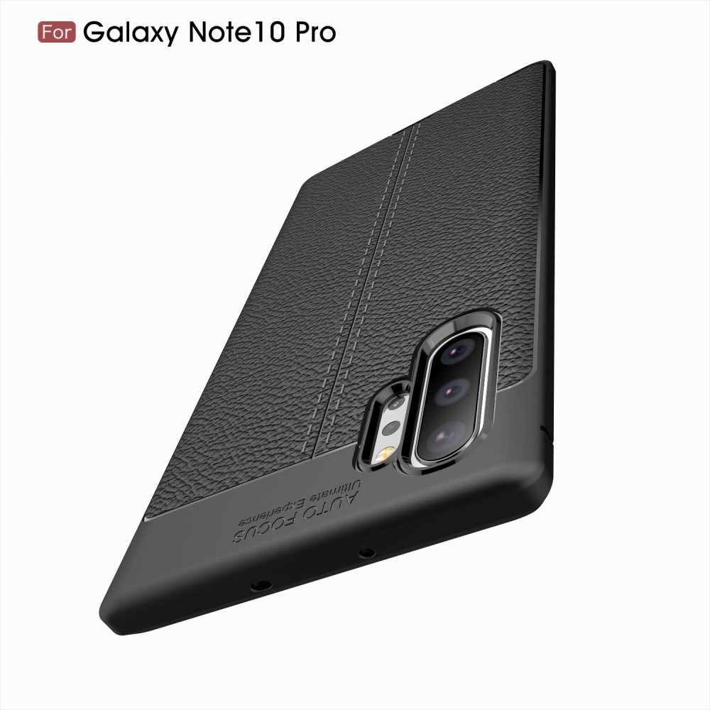 Samsung Galaxy Note 10 Pro / Note10+ Удароустойчив Litchi Skin Калъф и Протектор