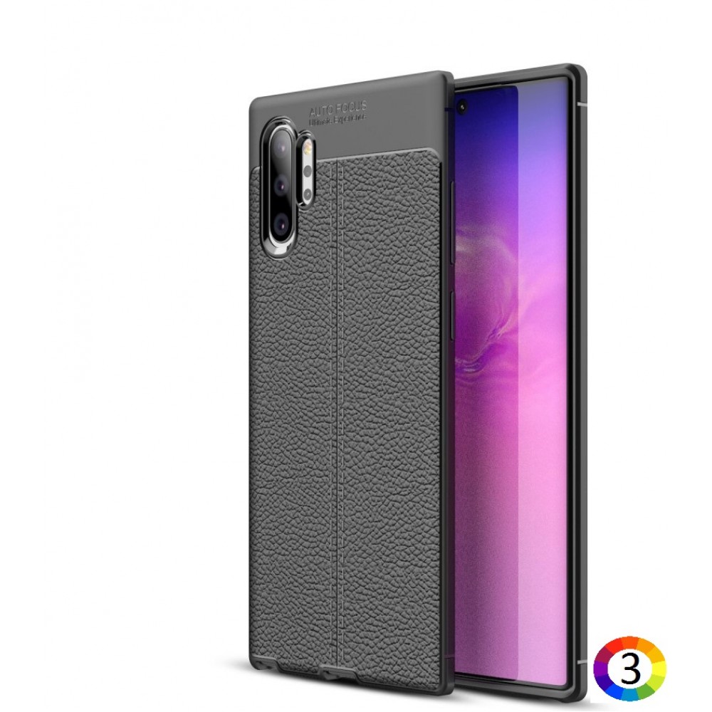 Samsung Galaxy Note 10 Pro / Note10+ Удароустойчив Litchi Skin Калъф и Протектор