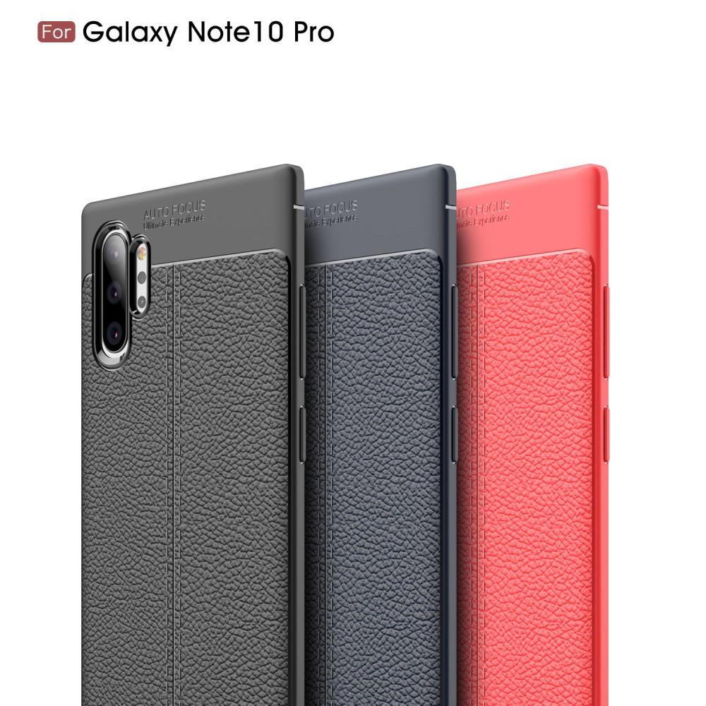 Samsung Galaxy Note 10 Pro / Note10+ Удароустойчив Litchi Skin Калъф и Протектор