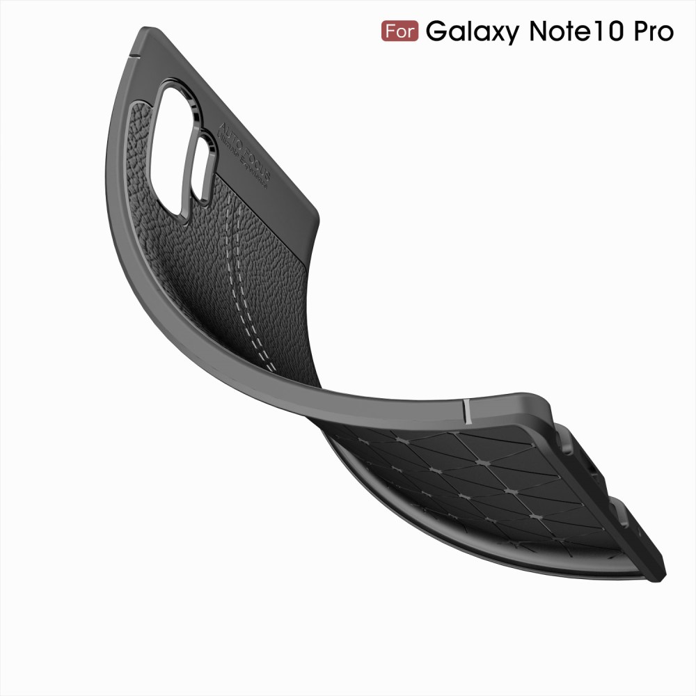 Samsung Galaxy Note 10 Pro / Note10+ Удароустойчив Litchi Skin Калъф и Протектор