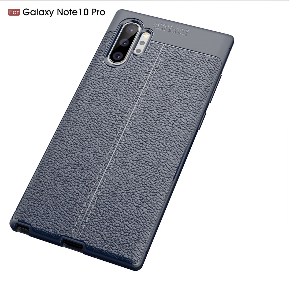 Samsung Galaxy Note 10 Pro / Note10+ Удароустойчив Litchi Skin Калъф и Протектор
