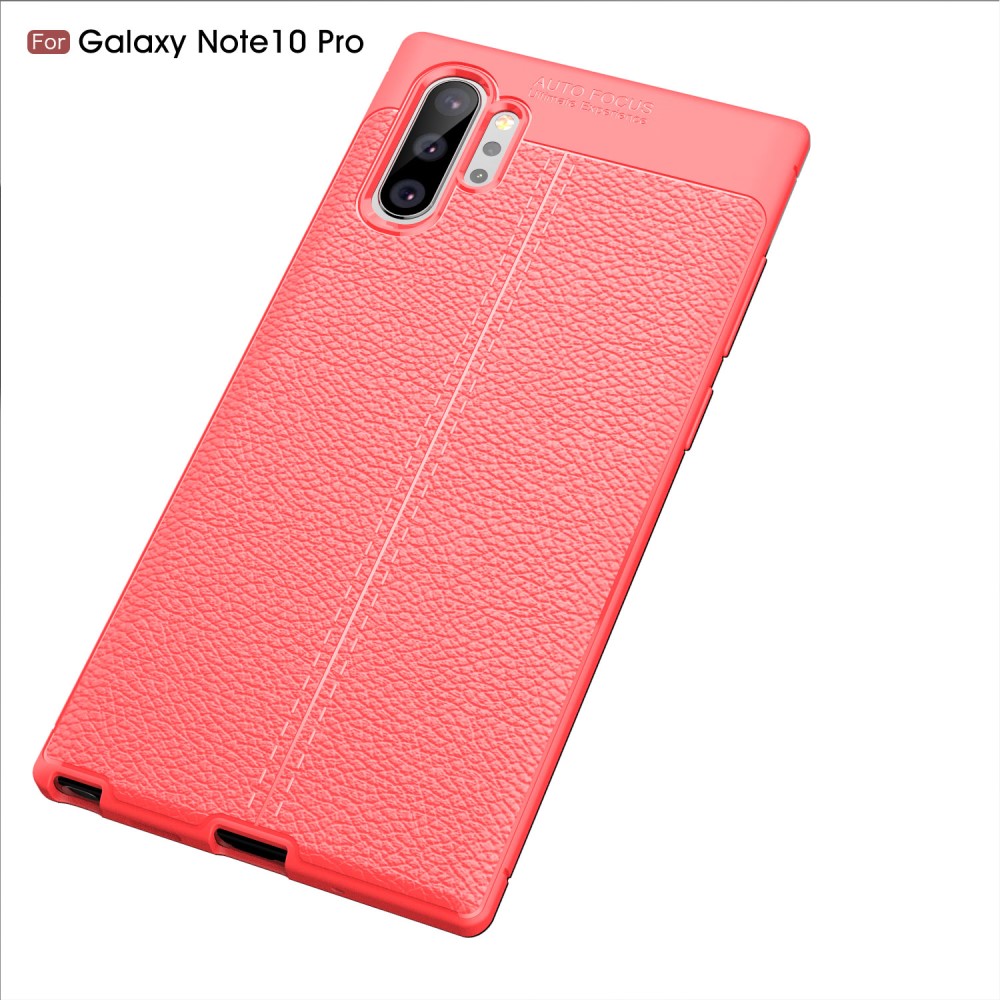 Samsung Galaxy Note 10 Pro / Note10+ Удароустойчив Litchi Skin Калъф и Протектор