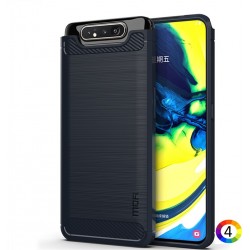 Samsung Galaxy A90/A80 Удароустойчив MOFI Carbon Fiber Калъф и Протектор