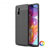 Samsung Galaxy A51 Удароустойчив Litchi Skin Калъф и Протектор