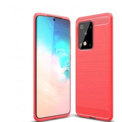 Samsung Galaxy S20 Ultra Удароустойчив Carbon Fiber Калъф и Протектор