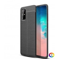 Samsung Galaxy S20 Plus Удароустойчив Litchi Skin Калъф и Протектор