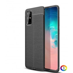 Samsung Galaxy S20 Plus Удароустойчив Litchi Skin Калъф и Протектор