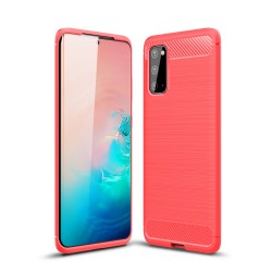 Samsung Galaxy S20 Удароустойчив Carbon Fiber Калъф и Протектор