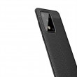 Samsung Galaxy S20 Ultra Удароустойчив Litchi Skin Калъф и Протектор