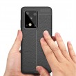 Samsung Galaxy S20 Ultra Удароустойчив Litchi Skin Калъф и Протектор
