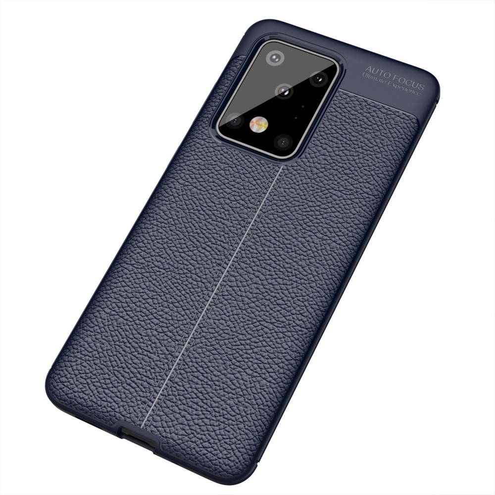 Samsung Galaxy S20 Ultra Удароустойчив Litchi Skin Калъф и Протектор