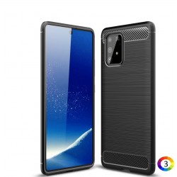 Samsung Galaxy A91/S10 Lite  Удароустойчив Carbon Fiber Калъф и Протектор
