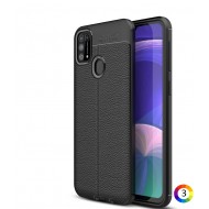 Samsung Galaxy M31 Удароустойчив Litchi Skin Калъф и Протектор
