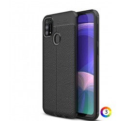 Samsung Galaxy M31 Удароустойчив Litchi Skin Калъф и Протектор