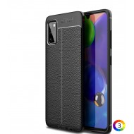 Samsung Galaxy A41 Удароустойчив Litchi Skin Калъф и Протектор