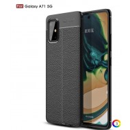 Samsung Galaxy A71 5G Удароустойчив Litchi Skin Калъф и Протектор