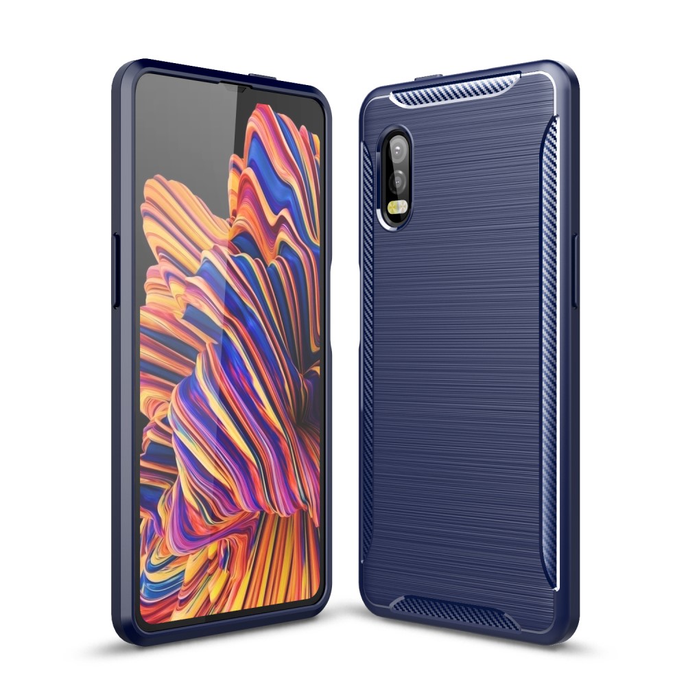 Samsung Galaxy Xcover Pro Удароустойчив Carbon Fiber Калъф и Протектор