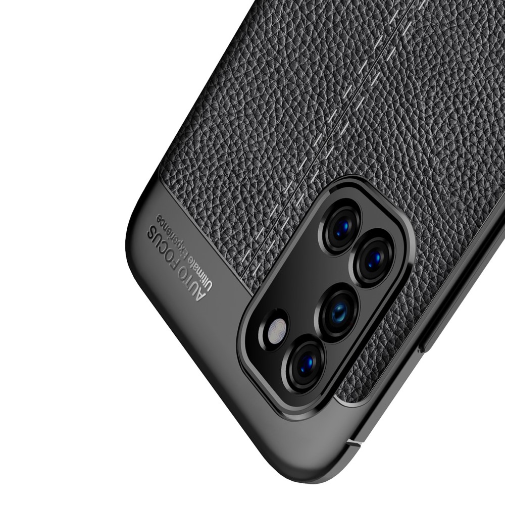 Samsung Galaxy A31 Удароустойчив Litchi Skin Калъф и Протектор