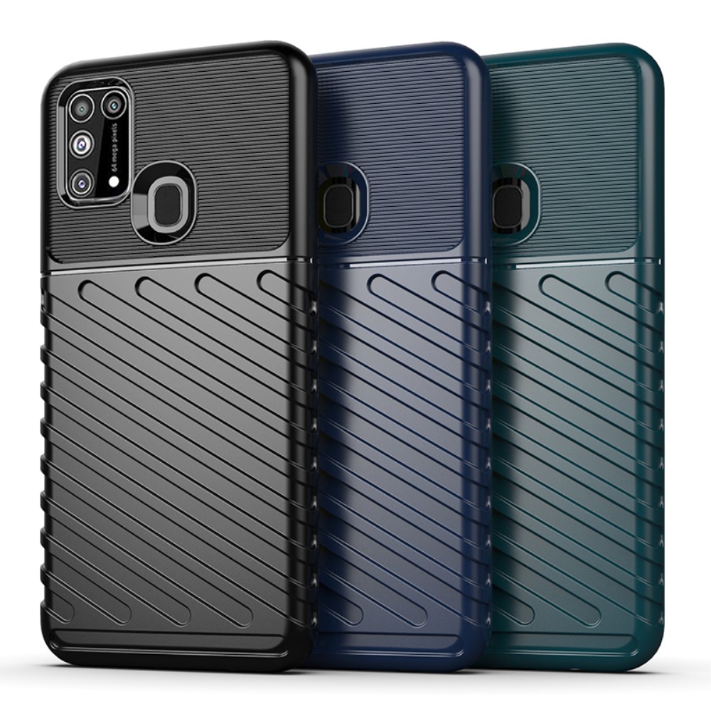 Samsung Galaxy M31/F41/M31 Prime/M21s Удароустойчив Twill Texture Калъф и Протектор