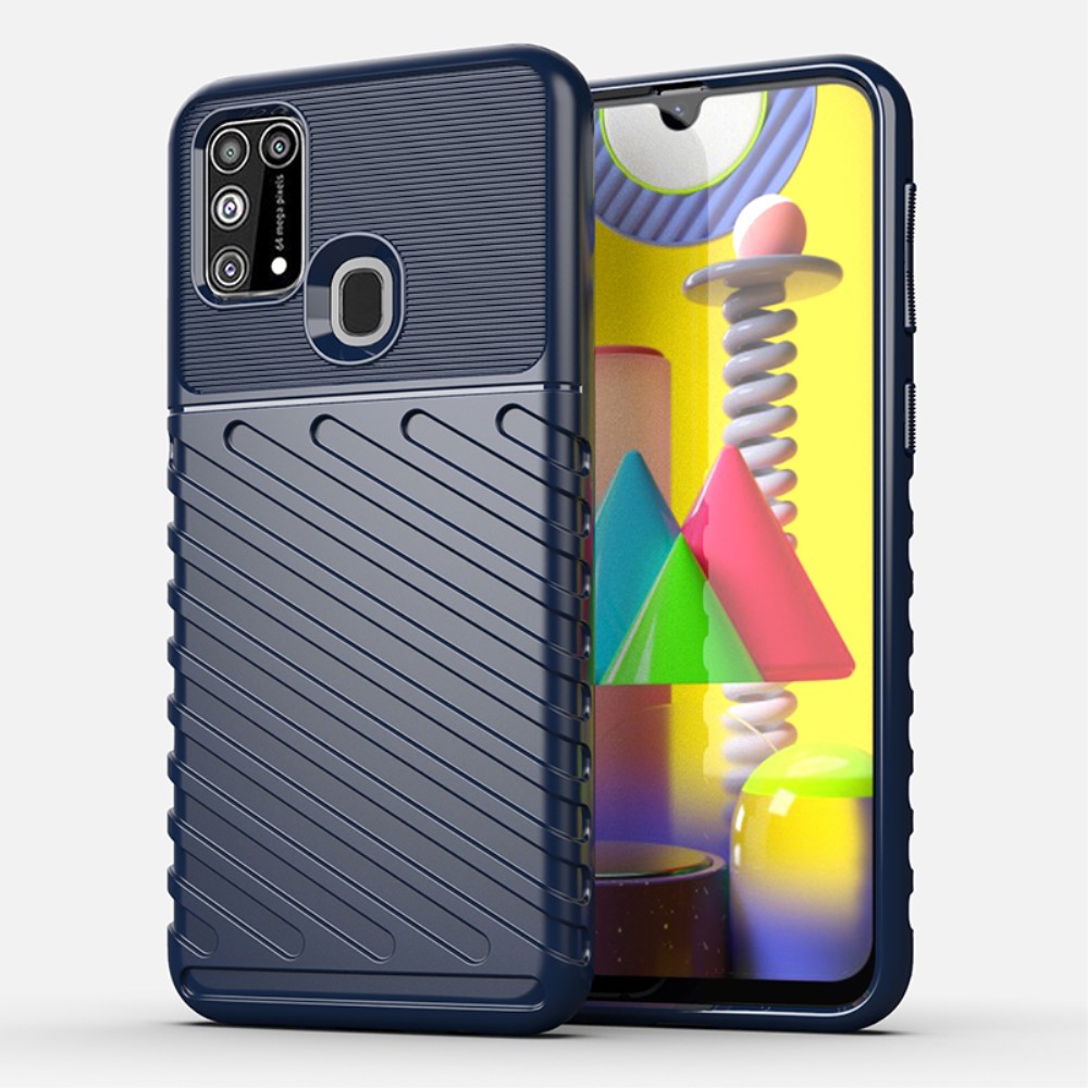 Samsung Galaxy M31/F41/M31 Prime/M21s Удароустойчив Twill Texture Калъф и Протектор