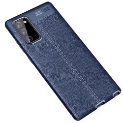 Samsung Galaxy Note 20/Note 20 5G Удароустойчив Litchi Skin Калъф и Протектор