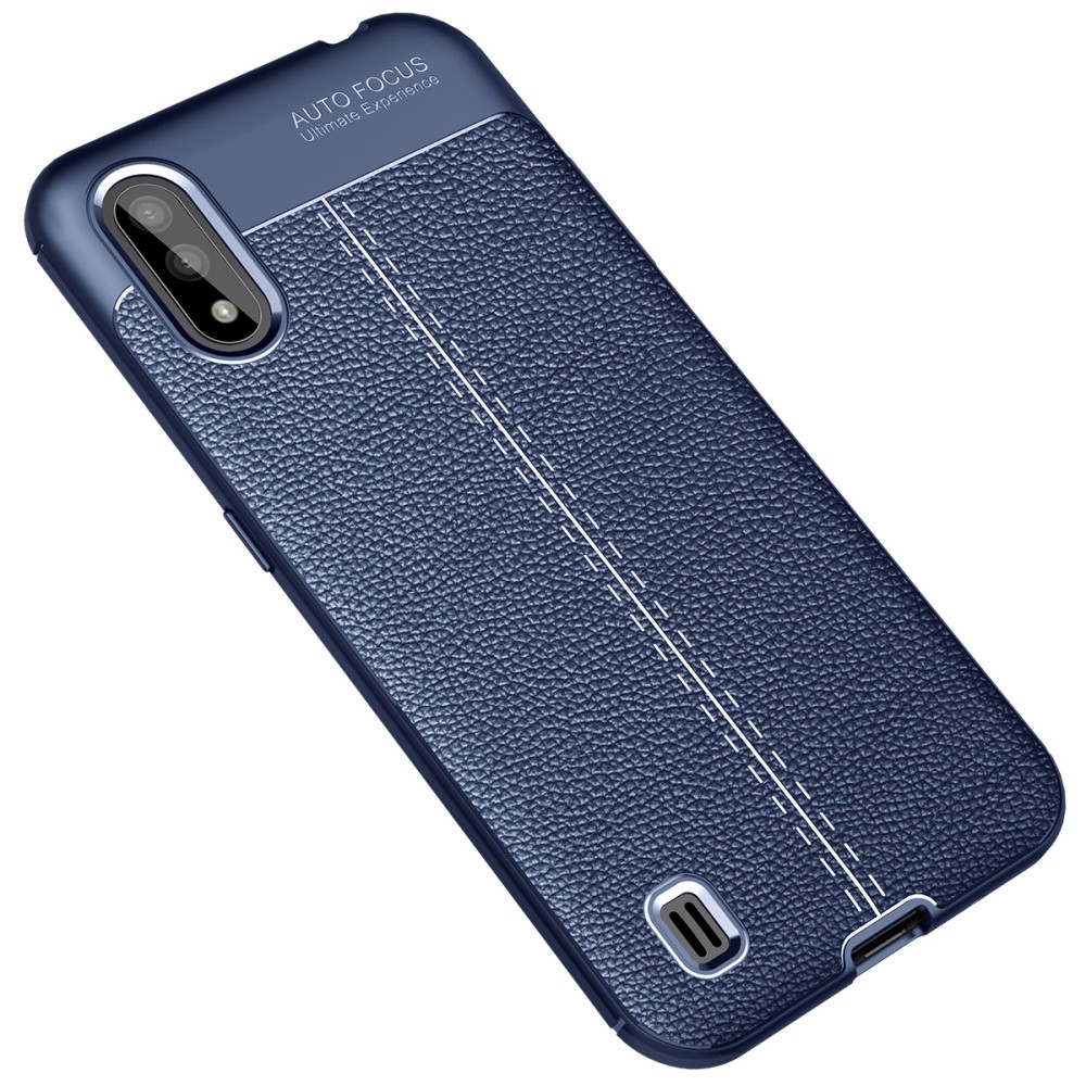 Samsung Galaxy M01 Удароустойчив Litchi Skin Калъф и Протектор