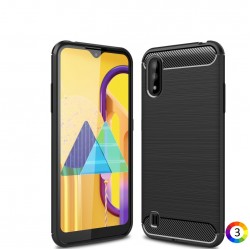 Samsung Galaxy M01 Carbon Fiber Калъф и Протектор