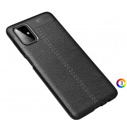 Samsung Galaxy M51 Удароустойчив Litchi Skin Калъф и Протектор