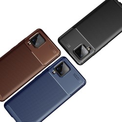 Samsung Galaxy A42 5G Удароустойчив Carbon Fiber Калъф и Протектор