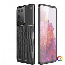 Samsung Galaxy S21 Ultra Удароустойчив Carbon Fiber Калъф2 и Протектор