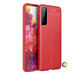 Samsung Galaxy S21+/S21 Plus Удароустойчив Litchi Skin Калъф и Протектор