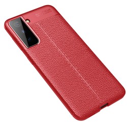 Samsung Galaxy S21+/S21 Plus Удароустойчив Litchi Skin Калъф и Протектор