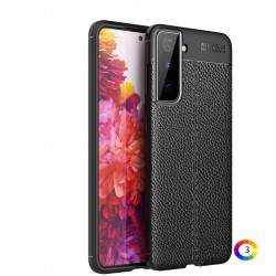 Samsung Galaxy S21 Удароустойчив Litchi Skin Калъф и Протектор