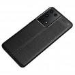 Samsung Galaxy S21 Ultra Удароустойчив Litchi Skin Калъф и Протектор
