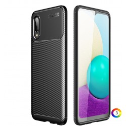Samsung Galaxy A02 Удароустойчив Carbon Fiber Калъф и Протектор