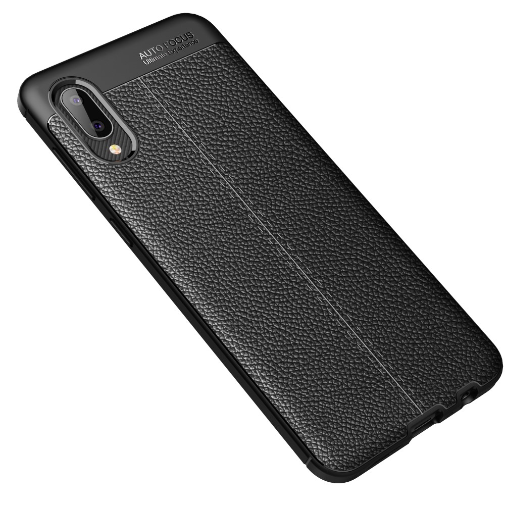 Samsung Galaxy A02 Удароустойчив Litchi Skin Калъф и Протектор