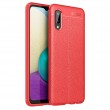 Samsung Galaxy A02 Удароустойчив Litchi Skin Калъф и Протектор
