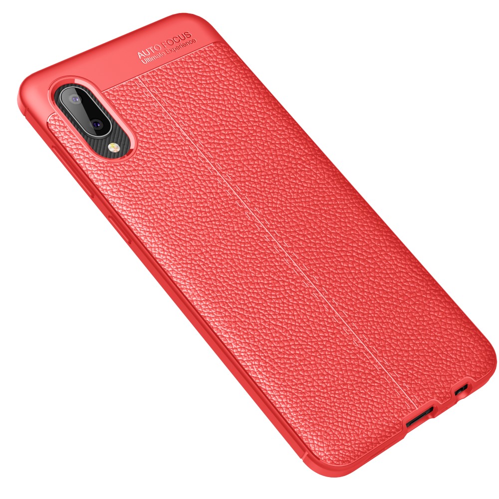 Samsung Galaxy A02 Удароустойчив Litchi Skin Калъф и Протектор