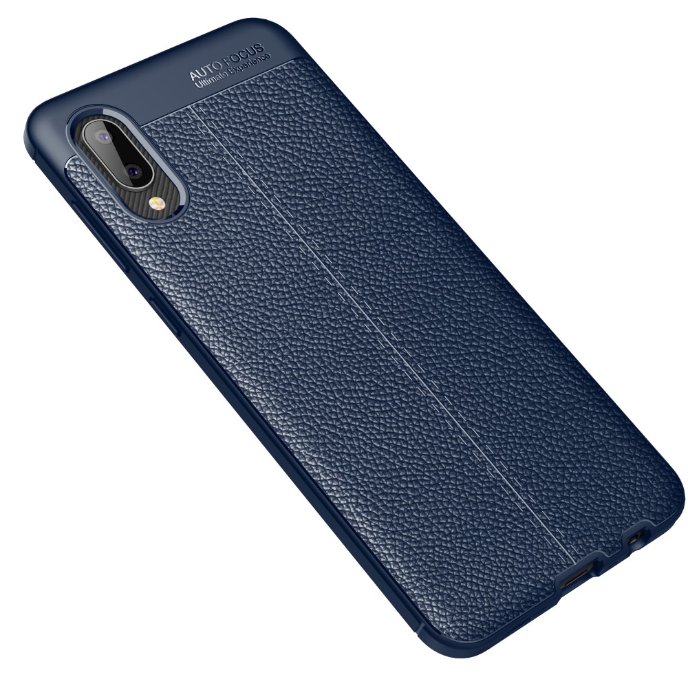 Samsung Galaxy A02 Удароустойчив Litchi Skin Калъф и Протектор