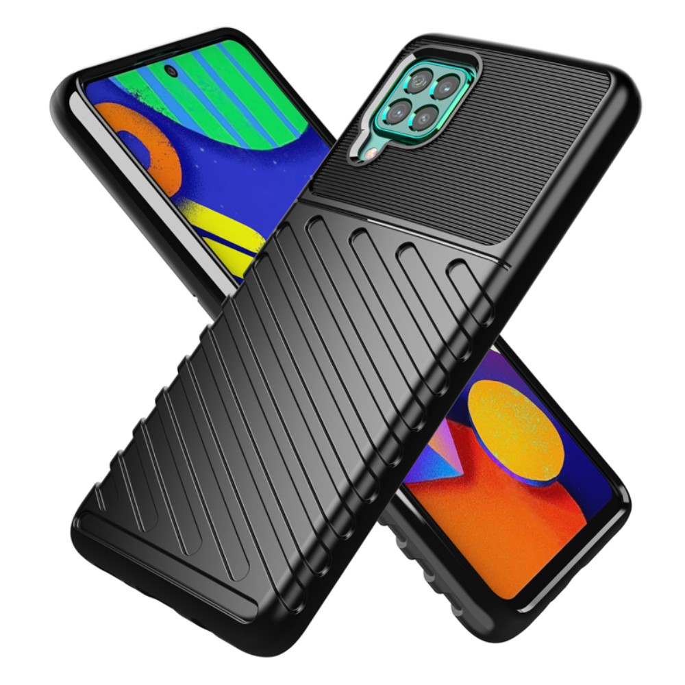 Samsung Galaxy M62/F62 Удароустойчив Twill Texture Калъф и Протектор