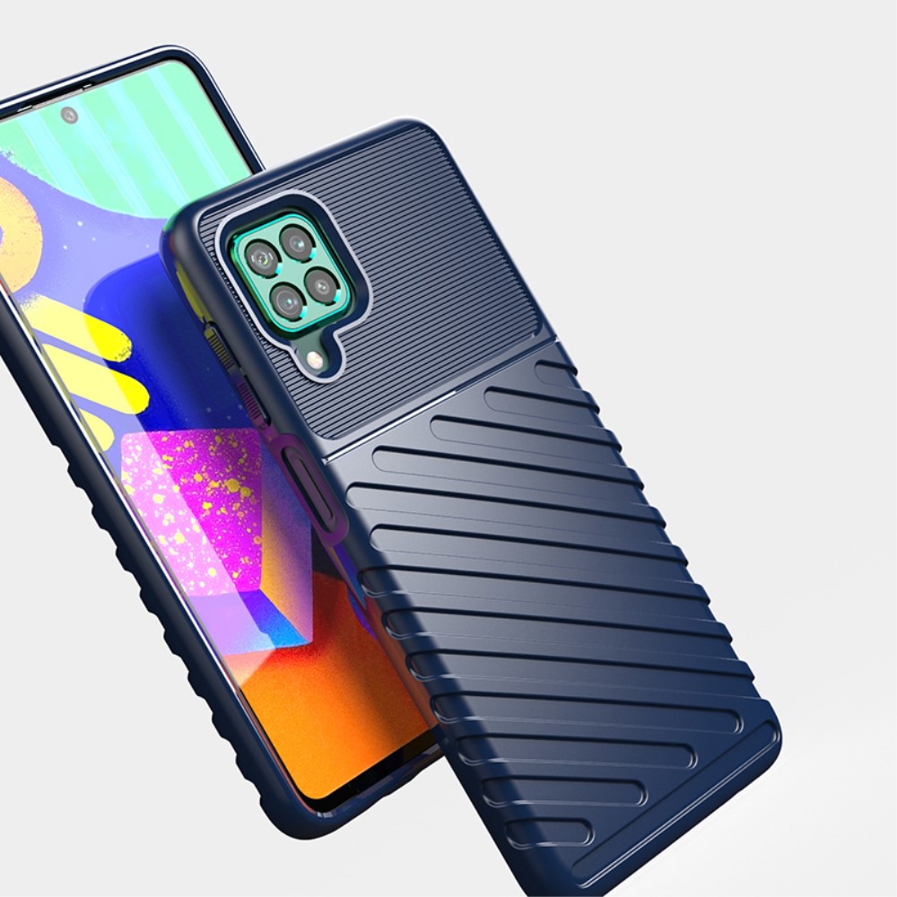 Samsung Galaxy M62/F62 Удароустойчив Twill Texture Калъф и Протектор