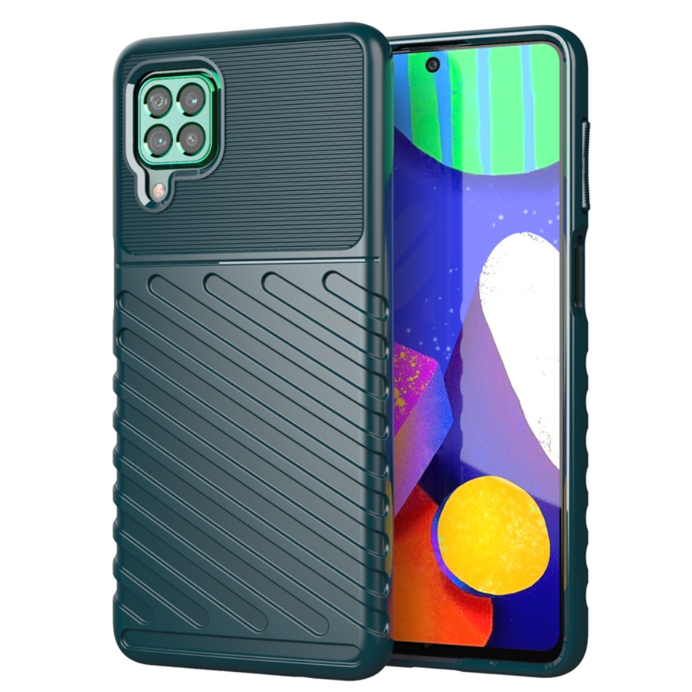 Samsung Galaxy M62/F62 Удароустойчив Twill Texture Калъф и Протектор