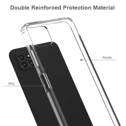 Samsung Galaxy A22 5G Удароустойчив Силиконов Калъф и Протектор