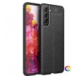 Samsung Galaxy S21 FE Удароустойчив Litchi Skin Калъф и Протектор