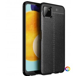 Samsung Galaxy A22 5G Удароустойчив Litchi Skin Калъф и Протектор
