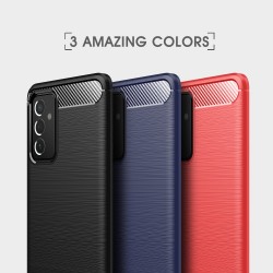 Samsung Galaxy A82 5G Удароустойчив Carbon Fiber Калъф и Протектор