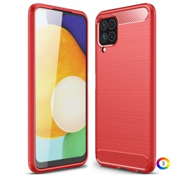 Samsung Galaxy M32 Удароустойчив  Carbon Fiber Калъф и Протектор