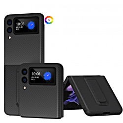 Samsung Galaxy Z Flip3 5G Удароустойчив Carbon Fiber Калъф и Стилус