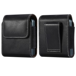 Кожен Калъф за Колан за Samsung Galaxy Z Flip / Galaxy Z Flip3 5G / Motorola Razr 5G