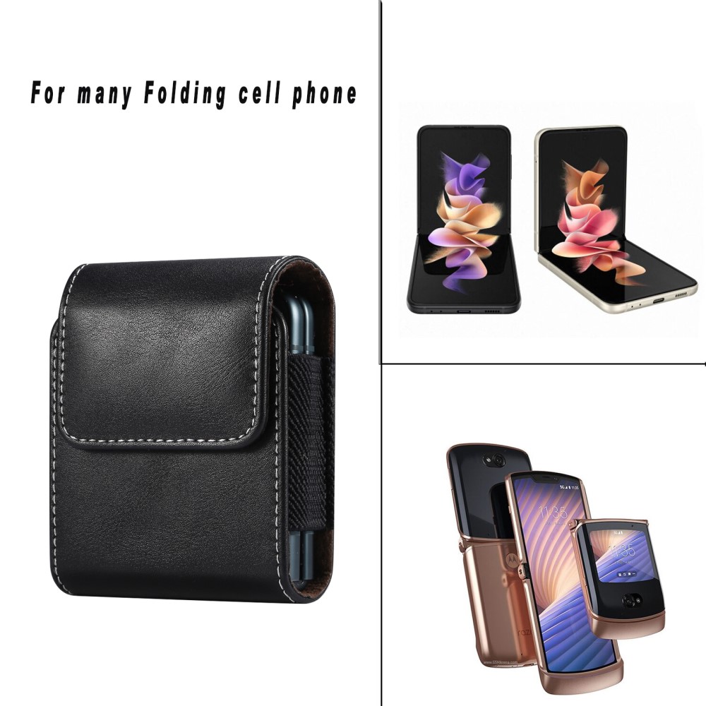 Кожен Калъф за Колан за Samsung Galaxy Z Flip / Galaxy Z Flip3 5G / Motorola Razr 5G
